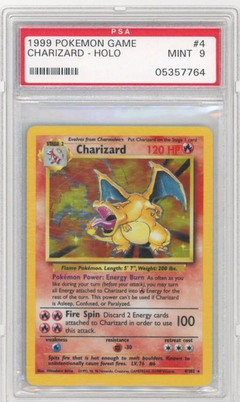 Charizard Holo 1999 Base Set #4 PSA 9