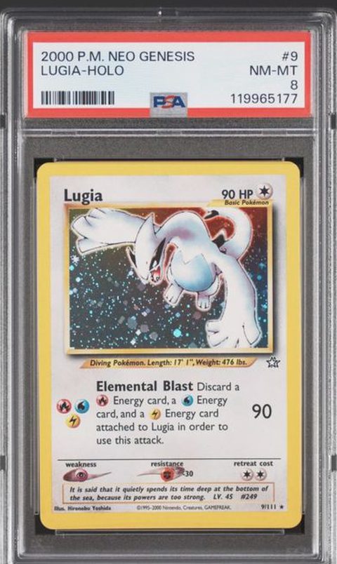 Lugia Holo 2000 Neo Genesis #9 PSA 8