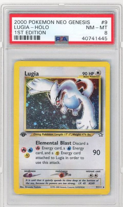Lugia 1st Edition Holo 2000 Neo Genesis #9 PSA 8